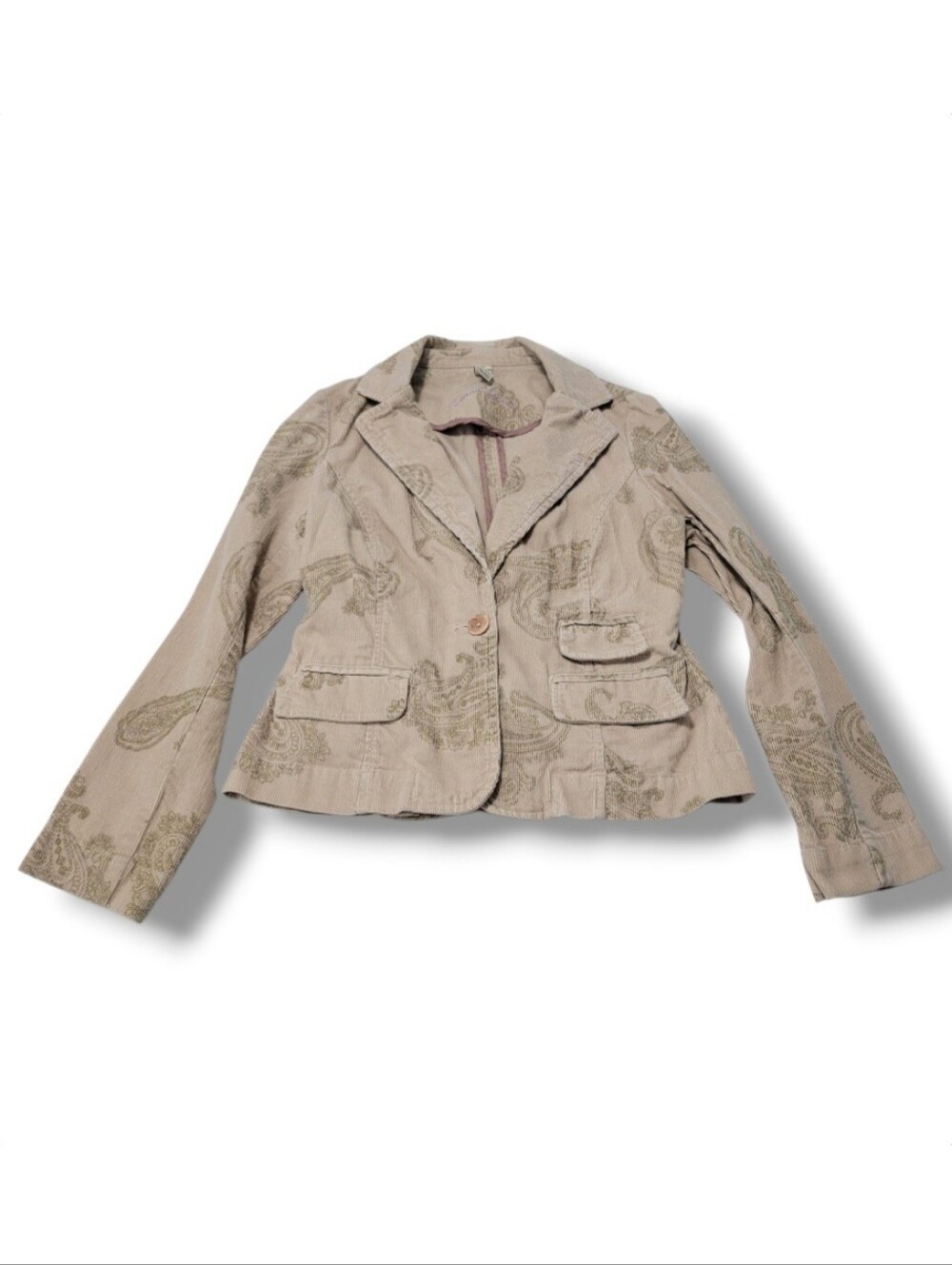 Caribbean Joe Jacket Size 4 P Petit Caribbean Joe Blazer Paisley Corduroy Jacket